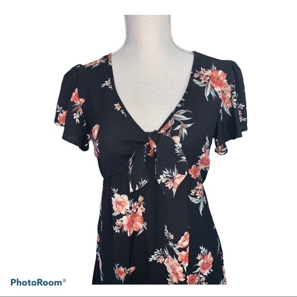 🌵 Floral Dress NEW Tags XS Ruffled Sleeves Rx - Picture 3 of 6
